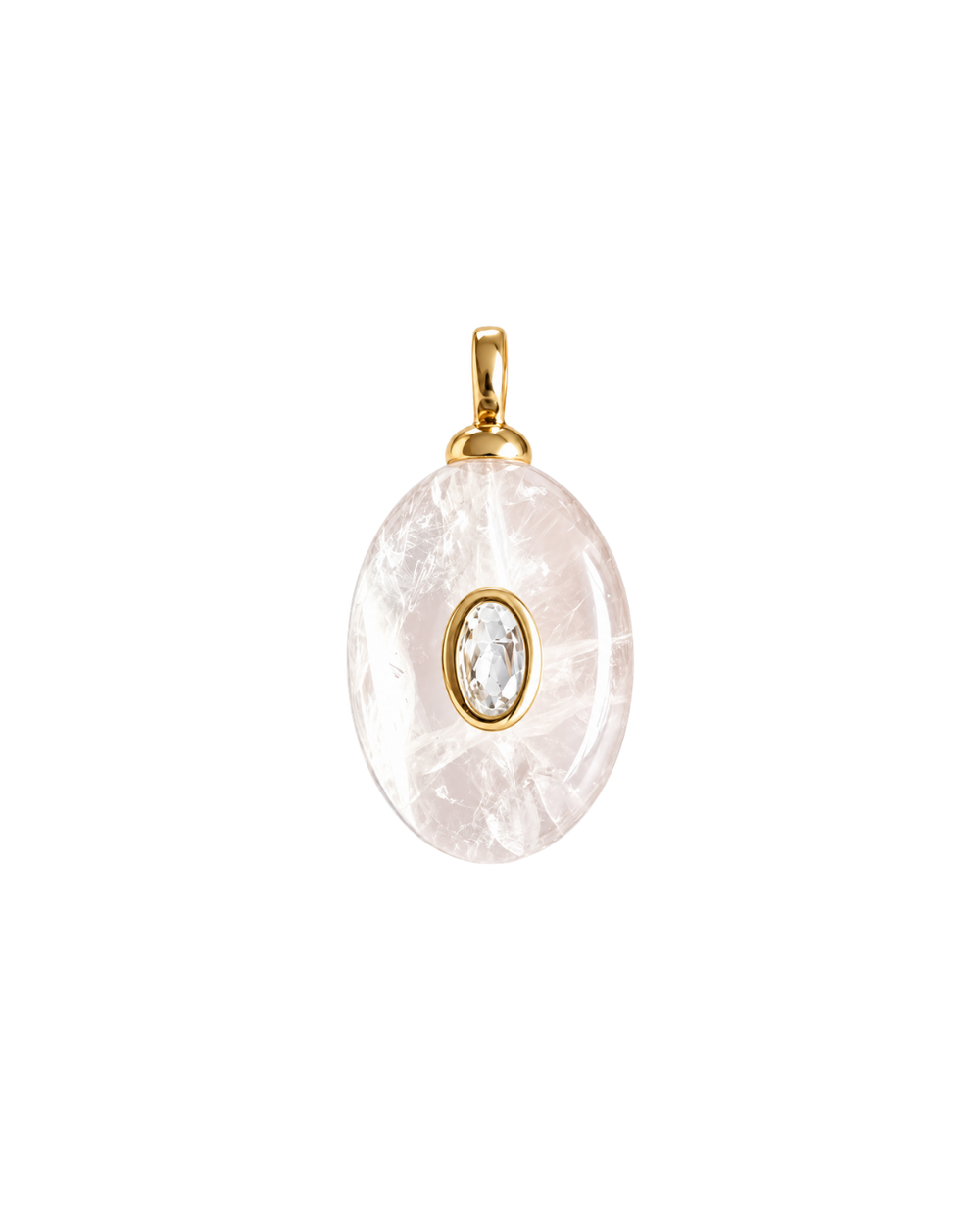 Clear Quartz Gemstone Medallion