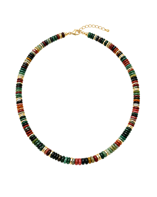 Puca Luxe Collection Verde Tierra - collar de cuentas