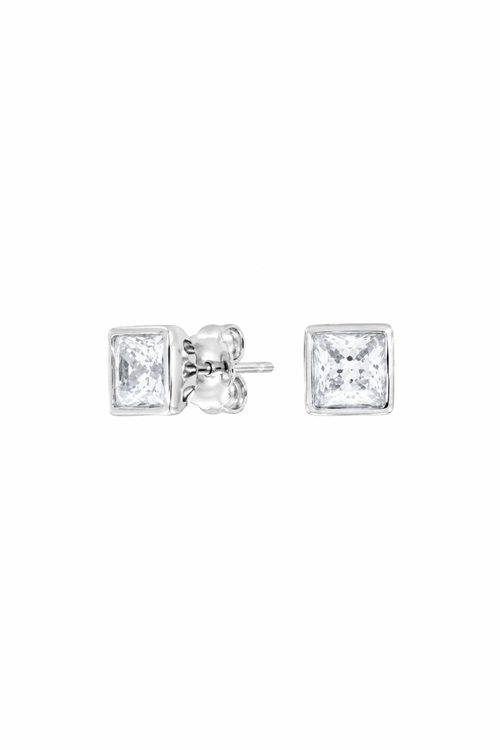 Aretes Lumière Square de plata .925 con zirconias