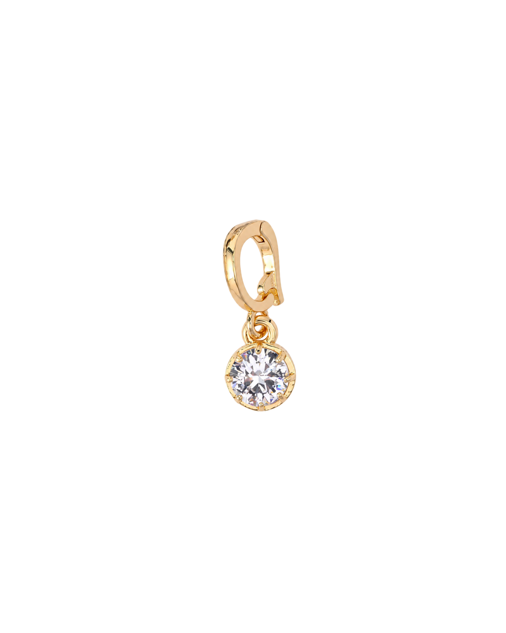 Diamond Shape Charm Círculo con Circón Oro