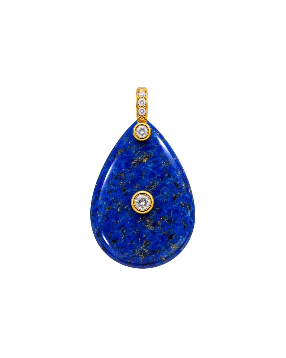 Natural Stone Teardrop Charm Lapislázuli
