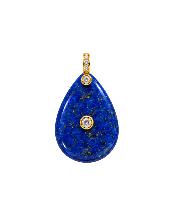 Natural Stone Teardrop Charm Lapislázuli
