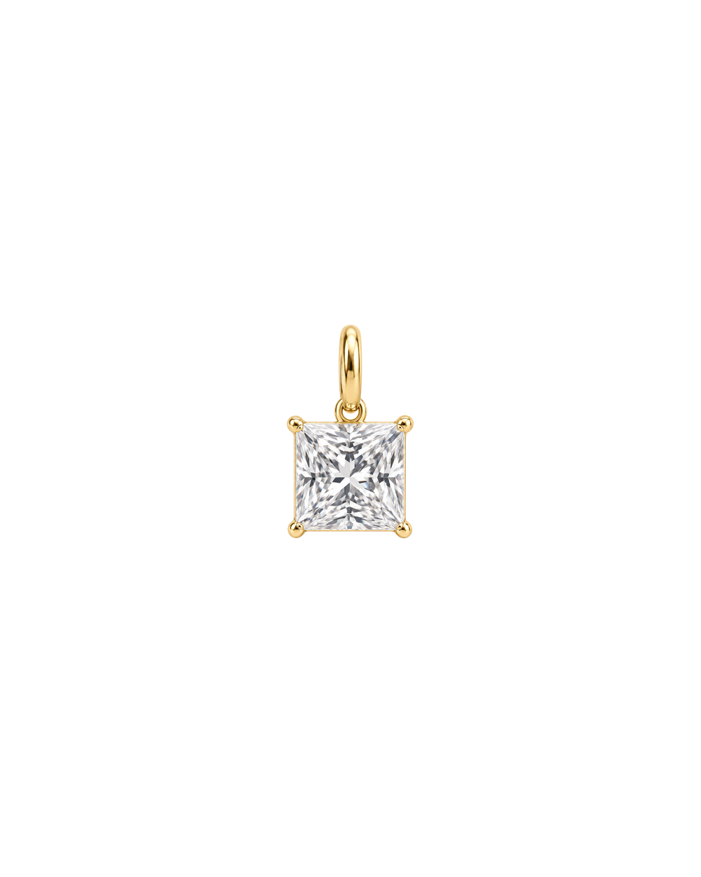 Zirconia Cut Charm Cuadrado