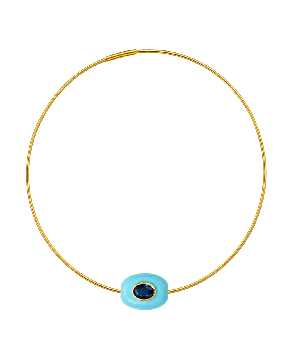 Gemstone Pass-Through Charm Turquesa