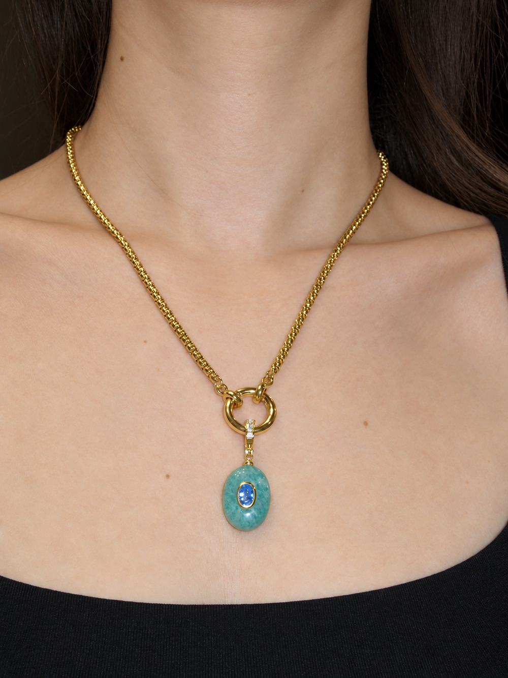 Aura Oval Natural Gem Aventurina Verde